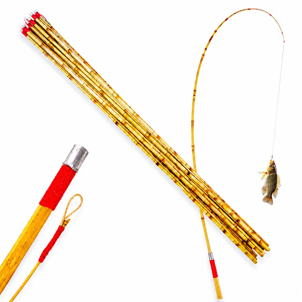 Vara de Pesca Bambu Encaixe de Duas Partes Ponta Fina 2,00 mts Nº1 Resistente Bambu Natural