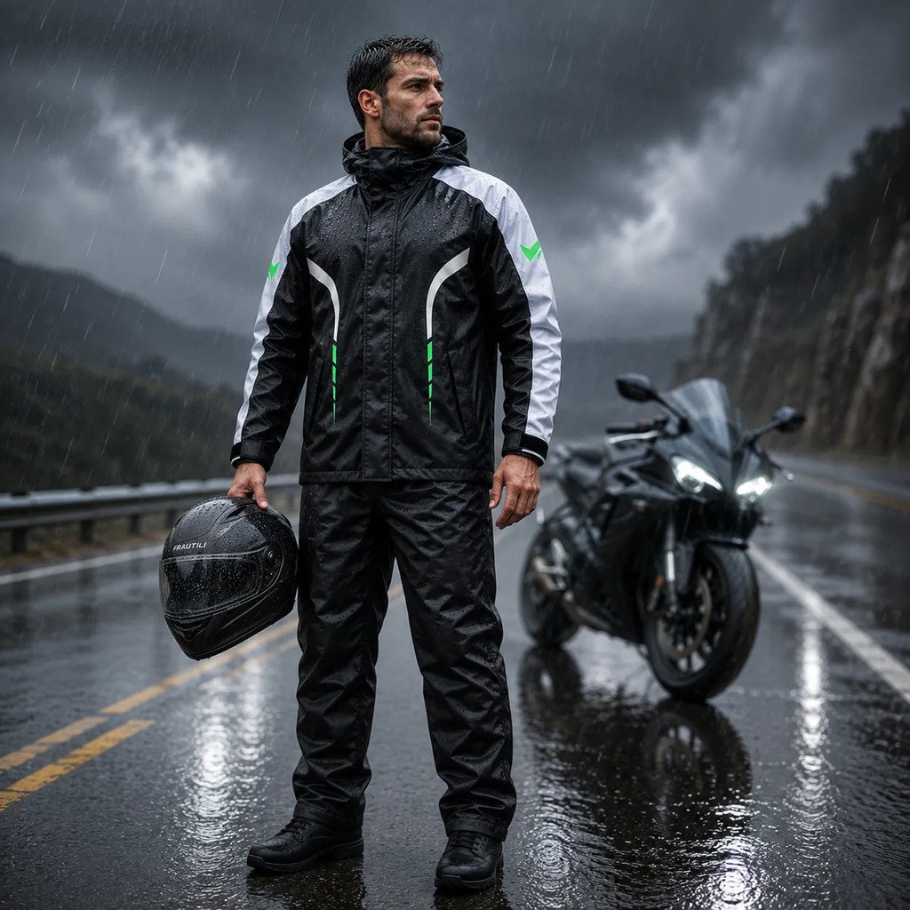 Capa De Chuva Moto Motoboy Motoqueiro Motociclista PVC Impermeável Reforçada